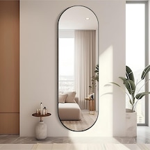 Model Alfa Dekoratif Ayna Boy Aynası Mdf 180cm X 62 Cm Elips Ayna 180 X 60 Siyah Antno27s Siyah