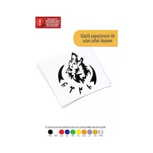 Göktürkçe Kurt - Araç, Oto, Laptop, Duvar Uyumlu Sticker 15 18 Cm