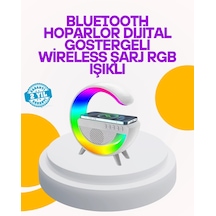 Buğz Renkli Işıklı 15w Kablosuz Şarjlı Masa Lambası Diğer