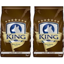 King Biftekli Yetişkin Köpek Maması 2 x 3 KG
