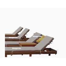 Süngersiz Kınalıada Şezlong Minderi Kıllıfı Fermuarlı 180 x 55 x 5 CM 4 Adet