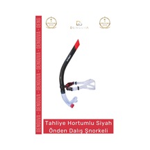 Eğitimşnorkeli Siyah Yüksek Kalite Silikon Tahliye Valfli Profesyonel Önden Dalış Havuz Eğitim Şnork Çok Renkli