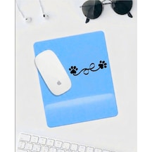 Mavi Gradient Bilek Destekli Mousepad Sevimli Pati Desenli Ergonomik Mouse Pad
