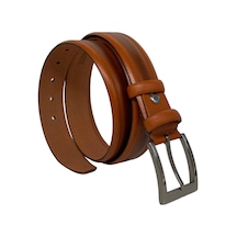 Süzer Deri Taba Hakiki Deri Ortası Dikişli 3.5 Cm.lik Klasik Erkek Kemer - 208-62-22ks Taba