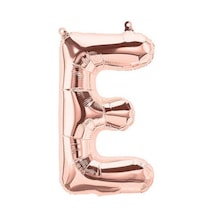 E Harfi Rose Gold Folyo Balon 34 İnç 80 Cm