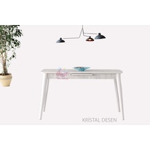 Ortadan Açılabilir Mdf Yemek Masası, Mutfak Masası 70x120 Cm 001