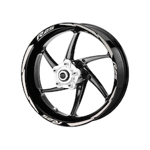 Deeb Yamaha R25 Jant Şeridi Reflektif Beyaz Beyaz Model S