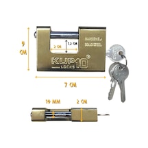 Kupa Kayar Milli Asma Kilit Sarı 70 Mm.