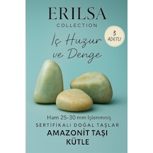 Sertifikalı 3 Lü Amazonit Taşı Kütle İç Huzur Ve Dengeyi Destek