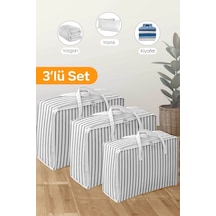 3 Boy Yorgan, Yastık, Kıyafet Hurcu - Halat Desen Polipropilen 70 X 30 Kahverengi Tr Diğer