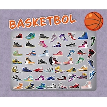 Basketbol Ayakkabıları Sticker Seti Laptop Ajanda Pc Tablet Telefon Defter Etiket Bullet Journal Diğer