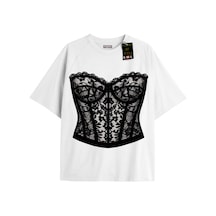 Flood Of Style Beyaz Oversize T-shirt Danteli Özel Tasarım