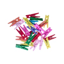 Renkli Ahşap Mini Mandal (20'Li)