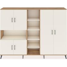 Arges Dolap 13 Raflı 6 Kapaklı 220x30x163 Çam-aytaşı Çam-aytaşı