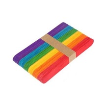 Ahşap Dil Çubuğu Renkli 50'Li Paket 150X18 Mm