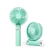 Soulader Taşınabilir Katlanabilir Mini Usb Şarjlı El Vantilatörü 3 Hız Ayarı, Gece Aydınlatmalı, Hafif Ve Pratik, Yeşil Renk Seçeneği