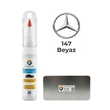 Mercedes-benz 147 Beyaz İğneli Ve Fırçalı Özel Tasarım Şişe Rötuş Boyası Ve Profesyonel Rötuş Çeliği Seti