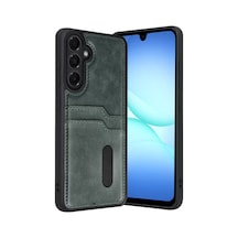 Newface Samsung Galaxy Uyumlu A37 5g Sara Kartvizitli Deri Kılıf - Yeşil Diğer