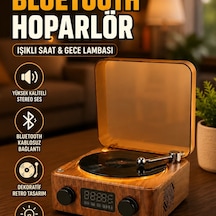 3'ü 1 Arada Bluetooth Hoparlör Dijital Saatli Gece Lambası Ve Ambiyans Işıklı