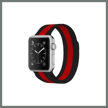 Bezos Watch 38mm Uyumlu Metal Mıknatıslı Kordon - Siyah-kırmızı Mmbz
