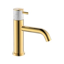 Fontana FA-4012M Lavabo Bataryası Mermer Altın