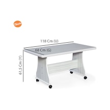 Eliusta_Ticaret Tekerlekli Mdf Masa Orta Sehpa Ofis Sehpası Yemek Masası