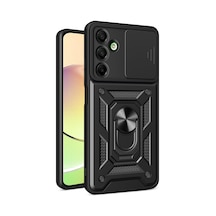 Samsung Galaxy Uyumlu A56 Kılıf Pars Lens Yüzüklü Silikon - Siyah Bzsxx00 1