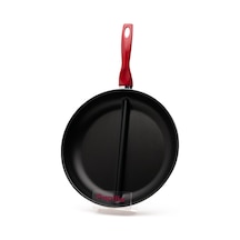 Papilla Redio 30 CM Cingöz Çift Bölmeli Tava. Kırmızı