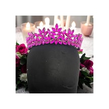 Kristal Taşlı Zarif Gelin,kına,nişan,söz,after,bride,party Taç Fuşya - 707821550 Fuşya
