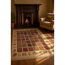 Blghome Etnik Desen Renkli Modern Halı Dekoratif Kilim Çok Renkli