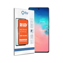 Samsung Galaxy S10 Lite ile Uyumlu Tam Kaplayan Temperli 21D Cam Ekran Koruyucu