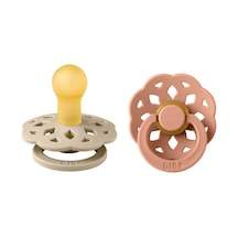 Bibs Boheme 2'li Kauçuk Emzik I Vanilla & Peach I 0-6 Ay Pembe