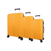 Bagacar Ultra Light Kırılmaz Silikon 3 Lü Valiz Seti Sarı