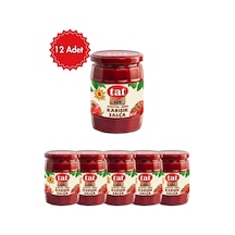 Tat Köy Domates Biber Karışık Salça 560 G X 12 Adet Yemek Ve Soslar Için Geleneksel Lezzet