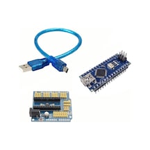 Arduino Ikili Set Klon Arduino Nano Ch340 Çip Nano Shield