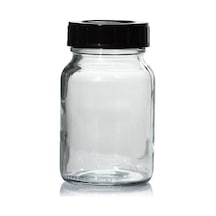 Şeffaf Cam Geniş Boyunlu Numune Şişesi 250 Ml 20 Adet