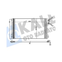 Klima - 402 - Kondenseri Bmw 1-serisi E81 - E82 - E87 - E88 3-serisi E90 - E91 - Almparca - Al-al 620x341x16