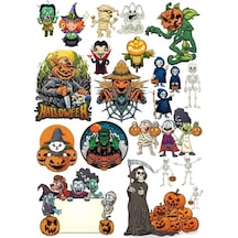 Hallowen Sticker Set 6 24 Parça Telefon, Tablet, Defter, Laptop Sticker