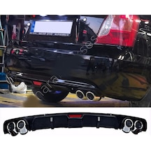 Hyundai Accent Era Siyah Difüzör 4 Krom Egzoz Görünümlü Difizör Arka Ek Body Kit 2006 - 2009
