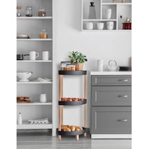 Hometarz Ahşap 3 Katlı Mutfak Banyo Düzenleyici Organizer Rafı