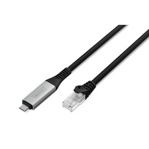 Usb-c - Rj45 Cat 6a S/ftp Kablosu, 1 Gbit/s, 10 Metre Usb 3.2 Gen