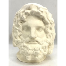 Missi Büyük Ekru Serapis Paçuli Kokulu Seramik Taş Heykel H:19 Cm