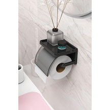 Ata Home Yapışkanlı Kapaklı Tuvalet Kağıdı Askısı Banyo Tuvalet Kağıtlığı Aparatı Peçetelik Organizer Pl Çok Renkli
