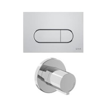 Vitra Root Round 800-2031 Kumanda Paneli Ve Stop Valf Seti, Parlak Krom 740-2280, A41461gr Renkli