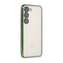 Samsung Galaxy Uyumlu , S23 Kılıf Razer Lensli Silikon - Yeşil