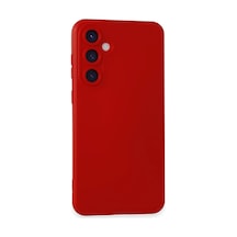 Newface - 489 - Samsung Galaxy S23 Fe Kılıf Nano İçi Kadife Silikon - Ece-umay - - Kırmızı