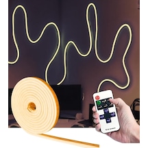 5 Metre Esnek Neon Led Şerit Dimmer Kumandalı Dekoratif Aydınlatma Seti Sb-6538 Amber Diğer