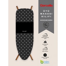 Hediyeli Gercella Mix Ütü Masası Kılıfı Bezi Örtüsü Açık Gri