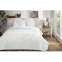 Özdilek Battaniye Pırıme Whıte Sakura Çift Kişilik Krem