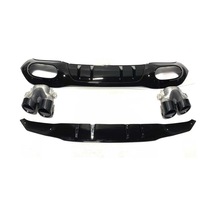 Mercedes A45 W177 Hb 2019+ Difüzör & Siyah Egzoz  Seti